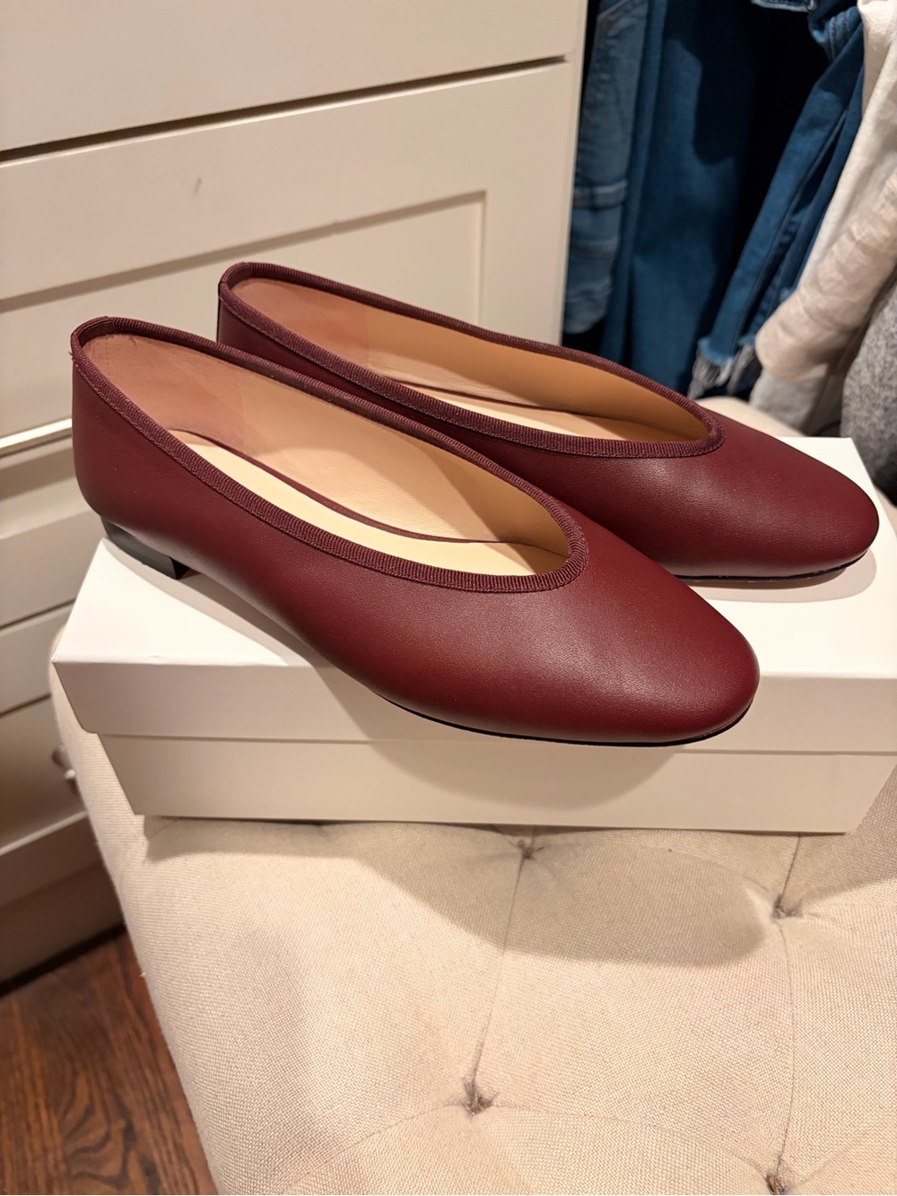 Tuckernuck Oxblood Leather Nina Ballet Flats